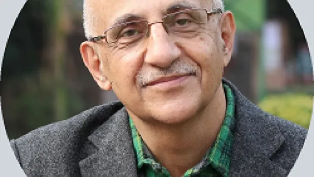 Harsh Mander grau rund